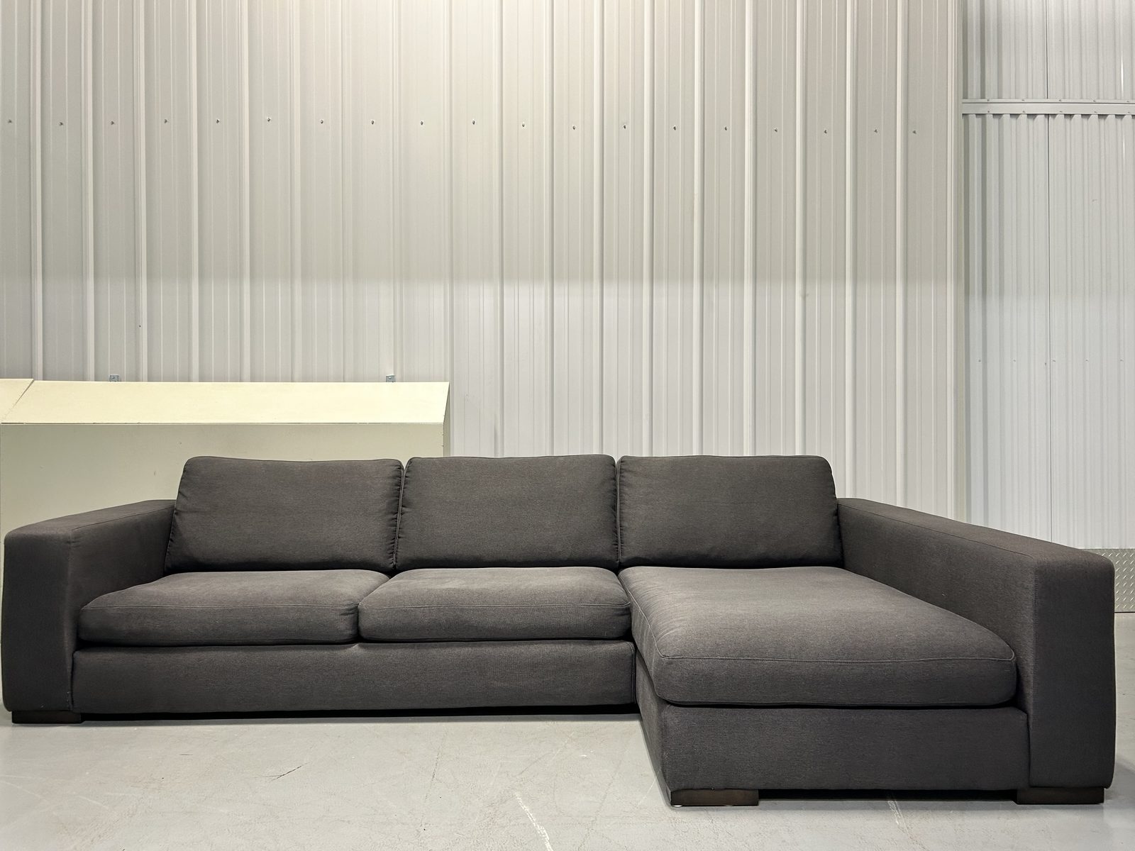 Fabbrica Charcoal Performance Fabric Sofa + Chaise
